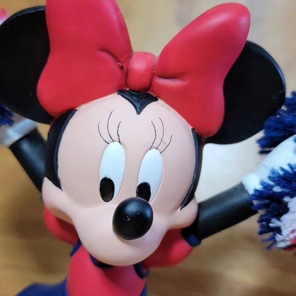 Vintage Walt Disney World Bobblehead Minnie Mouse Cheerleader Red, Blue … - Picture 7 of 15